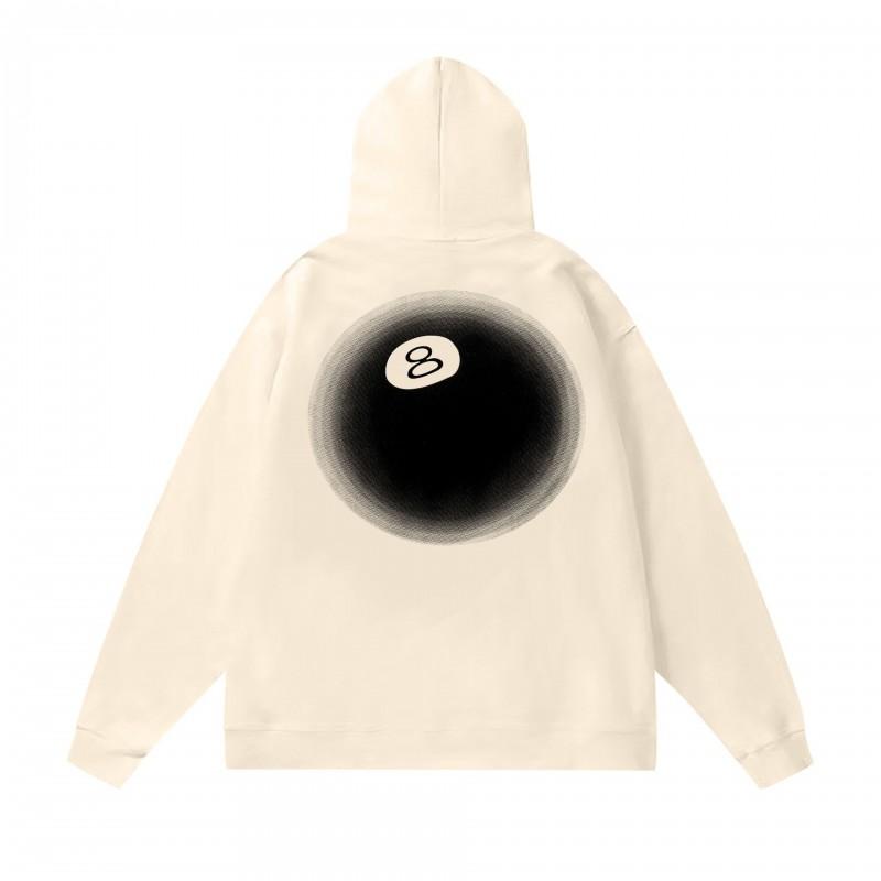 Classic Print Hooded Sweatshirt Teens Unisex Loose Fit Cotton Pullover Streetwear