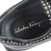 Excellent Salvatore Ferragamo Low Cut Sneakers Black Leather Mens 9 Used