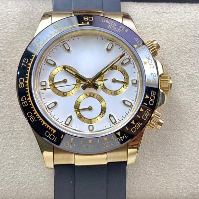 Rolex Daytona 40mm Diamond-Inlaid Multifunctional Automatic Mechanical Men's Watch.