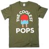 Men's Coolest Pops T-shirt, Grandpa Funny Gifts, Papa Father's Day Grandpa Tee Unisex T-Shirt