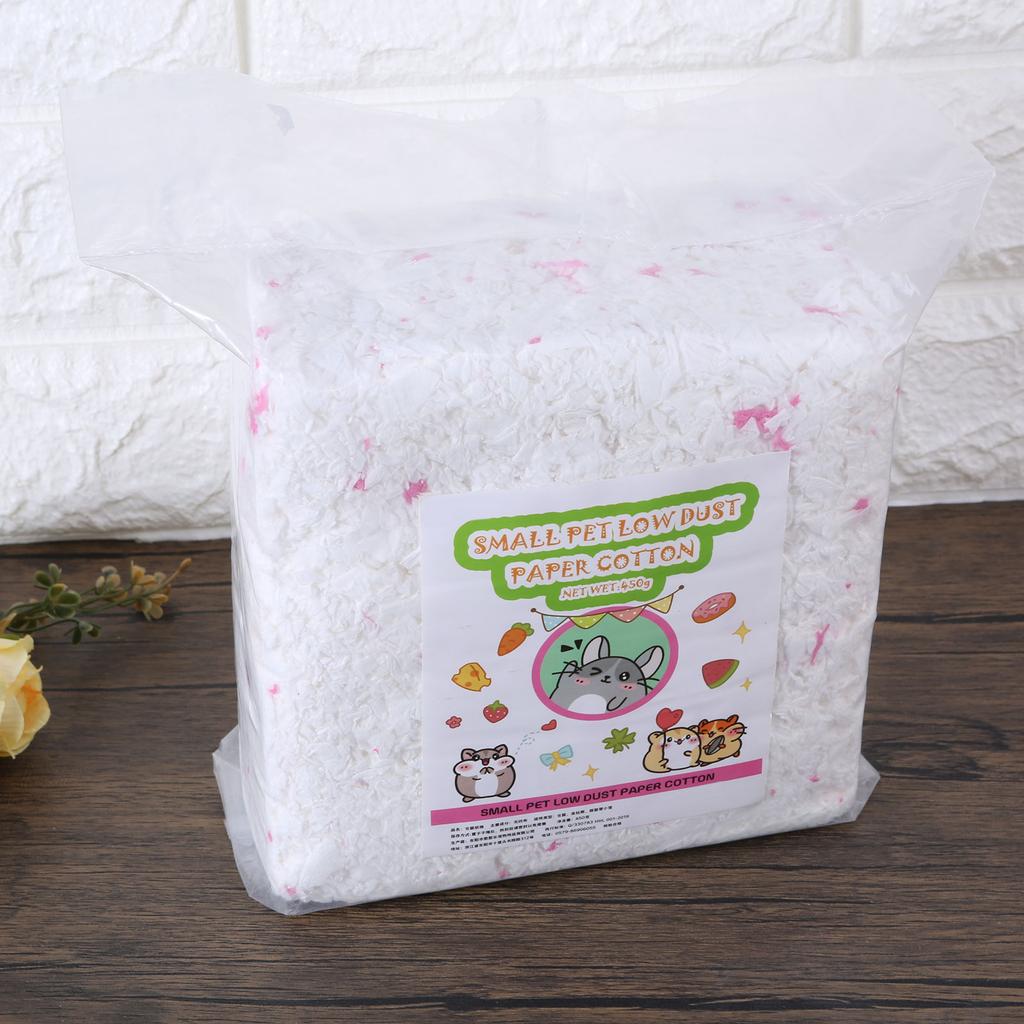 450g Natürliches Papier Kleintierstreu mit Geruchskontrolle Papierstreu Kaninchen Hamster