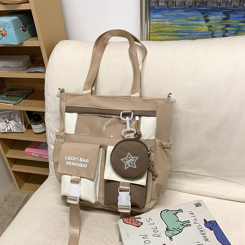 Stor kapasitet Videregående skoleelever Kvinne Koreansk Harajuku Veske Fritid Søt Smerteveske Ungdomsskole Ryggsekk Ryggsekk.