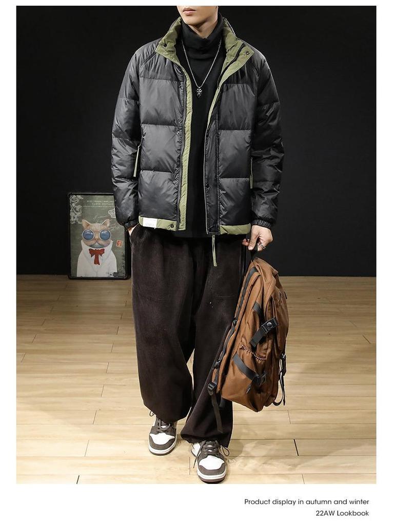 Herren Trendige Winter Kurze Daunenjacke 2025 - Verdickter Baumwollmantel