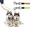 Double Retractable Dog Lead 360°No Tangle Retractable Pet Leash W/ LED