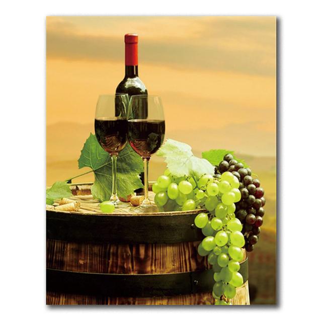 Red Wine Grape Beer Wall Art Canvas Painting Still Life Nordic Poster Print Wall Pictures Living Room Kitchen Bar Decor Cuadros