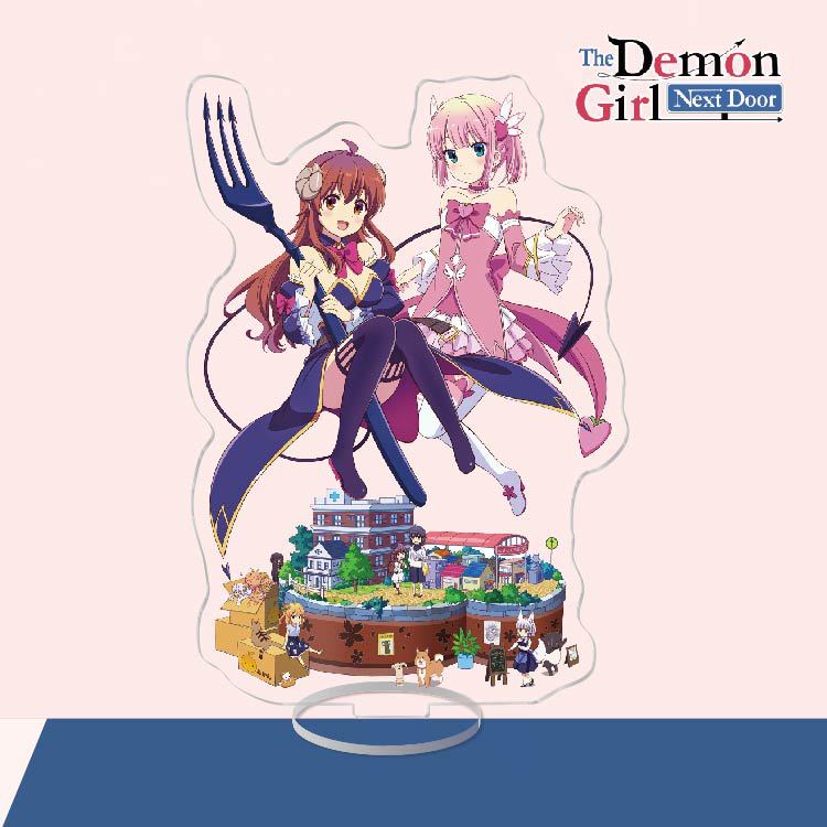 Anime Acrylic Stand Action Figure Toy The Demon Girl Next Door PVC Acrylic Stand Machikado Mazoku Desktop Stand Model Toy Gift