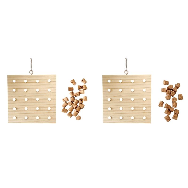 Bird Cage Toy Birdcage Hanging Molar Toy Wood Block Cage Rope Grinding Toy Climbing Swing Toy for Lovebirds Cockatoos