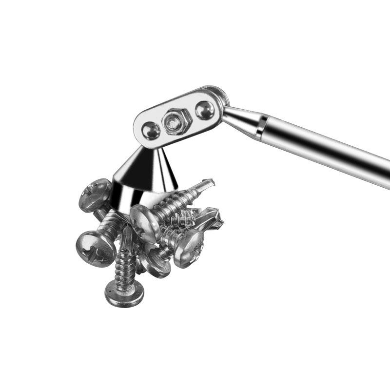 3.5 lb Steerable Telescopic Magnetic Pickup Tool with Square & Round Mirrors for Auto Repair