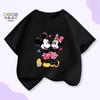 Cartoon Mickey & Minnie Print Summer Short Sleeve Cotton T-Shirt for Kids - Round Neck, Casual Fit