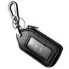 KDSSYFT Smart Key Case with Window, Zipper, PU Leather, Key Holder, Unisex, Stylish Design, Black