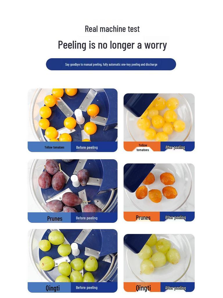 Automatic Fruit, Vegetable & Garlic Peeler Machine