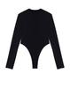 NO EXTRA TOUCH Contour Long Sleeve Body Suit (Navy Black) / 25Spjs001Bk