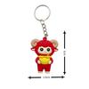 Cute Red Cartoon Sheep Keychain Soft Rubber Pendant Suitable For Christmas Gift Key Organizer Bag Decor