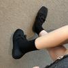 Red Light Mouth Single Shoes Female Gentle Fairy Evening Breeze Flat Bottom with Skirt Spring and Summer 2025 New Doudou Shoes Sandals