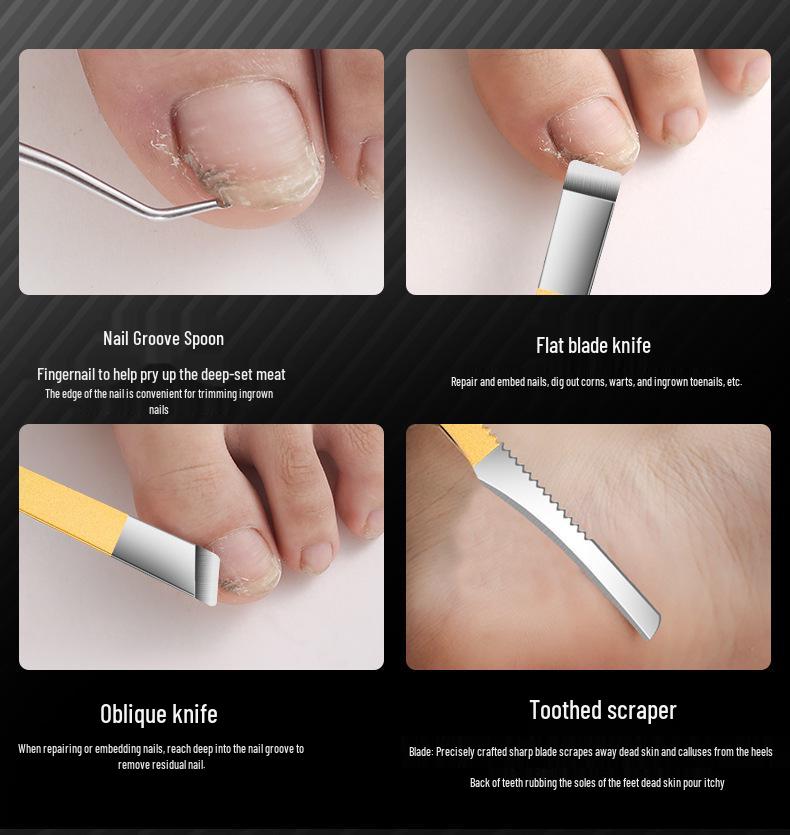 Portable Anti-Splash Nail Clipper Set - 8-Piece Manicure and Beauty Tools