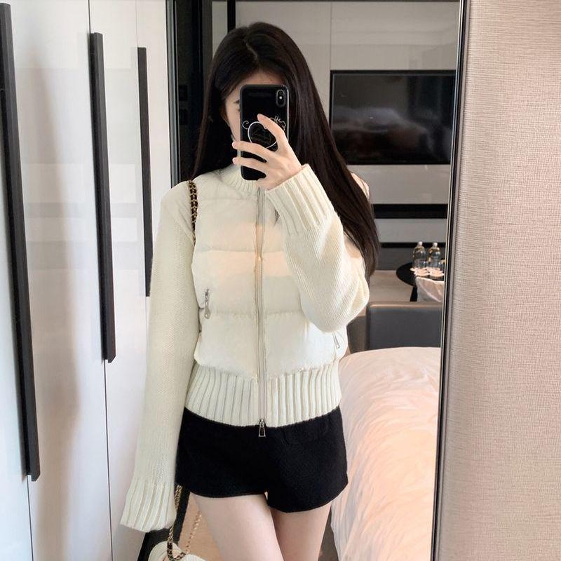 

Зимнее пальто из лоскутной шерстяной вязки с пуховым наполнителем, фаворит 2023 года L (Recommended 106-118 kg)