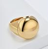  High Polished Mirror Big Ring  Stainless Steel High Quality Women 18K Gold Not Fading Ring for Engagement