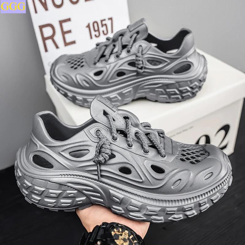 

2025 New Bag with Slippers, Summer Wear Non-slip New Beach Sandals, Men s Thick Soles Non-slip Lovers Garden Shoes 40 армія зелений колір