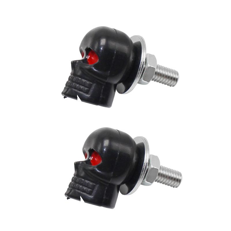 

2шт мотоциклетный череп болты рамки номерного знака винт болты рамки номерного знака чёрный