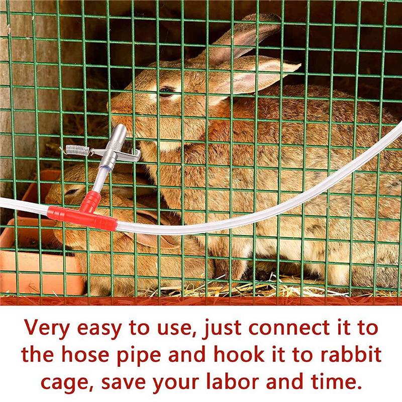 100 Pieces Nipple Feeder Bunny Water Drinker Automatic Watering System Waterer For Rodent Small Animals Poultry