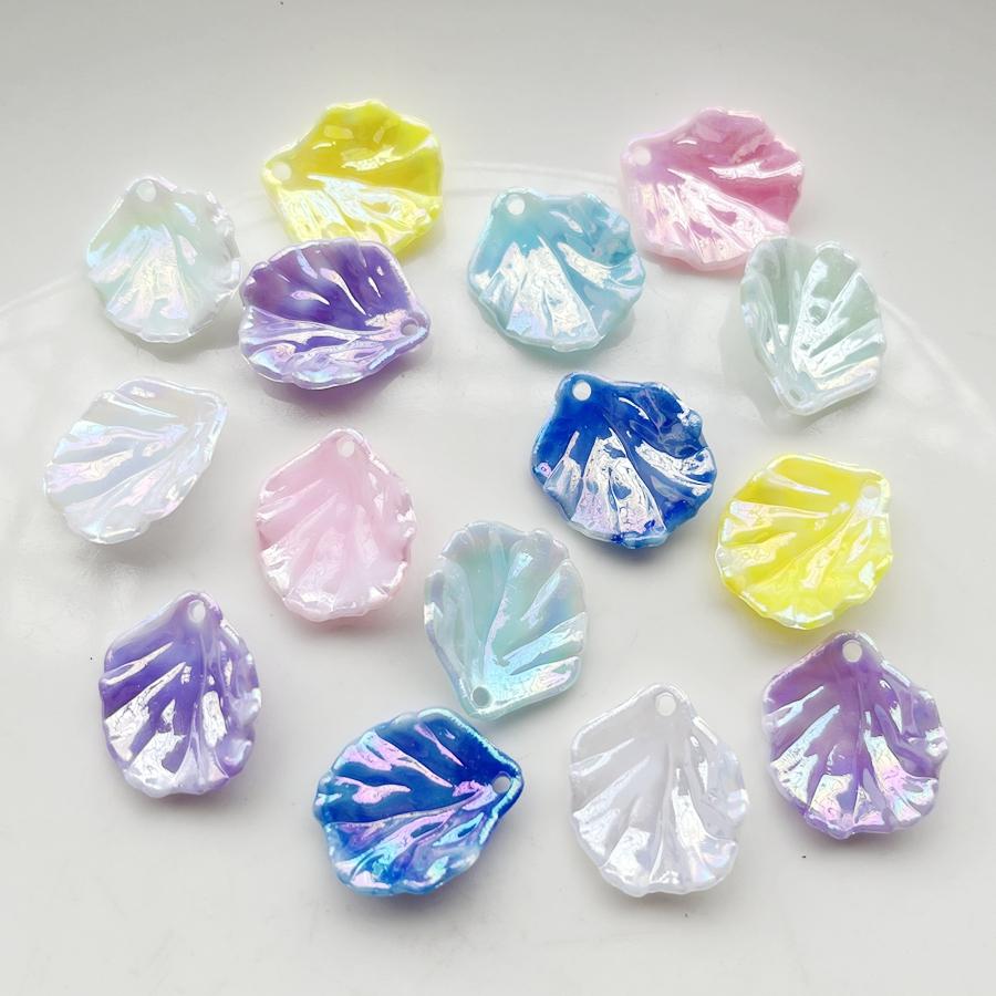 

30 шт. Красивые адаптеры для бусин цвета AB в виде листьев, браслеты, ожерелья, серьги для волос своими руками, браслеты, подвески, изготовление декоративных аксессуаров разноцветный