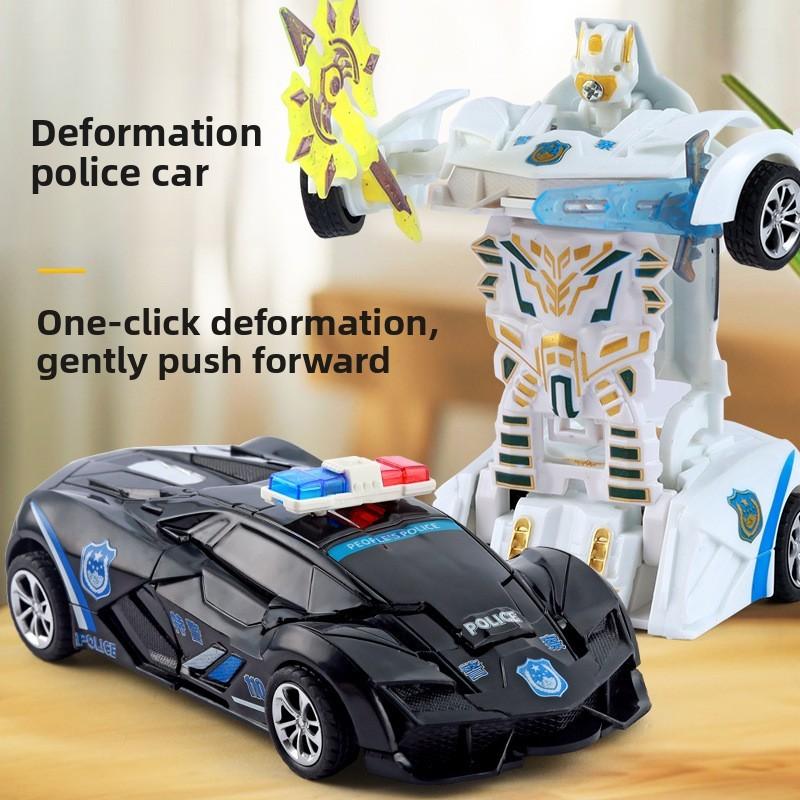 Childrens Onebutton Impact Transforming Toy Car With Inertia Function For Boys And Girls