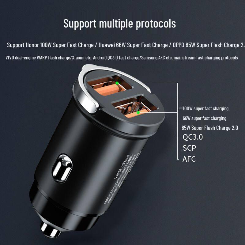 200W Stealth Car Charger USB Converter for 12V - Super Fast Charging