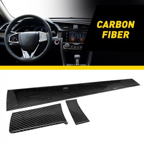 

3X Carbon Interior Dashboard Center Cover Fit Honda Accord 2016 2017 2018- V