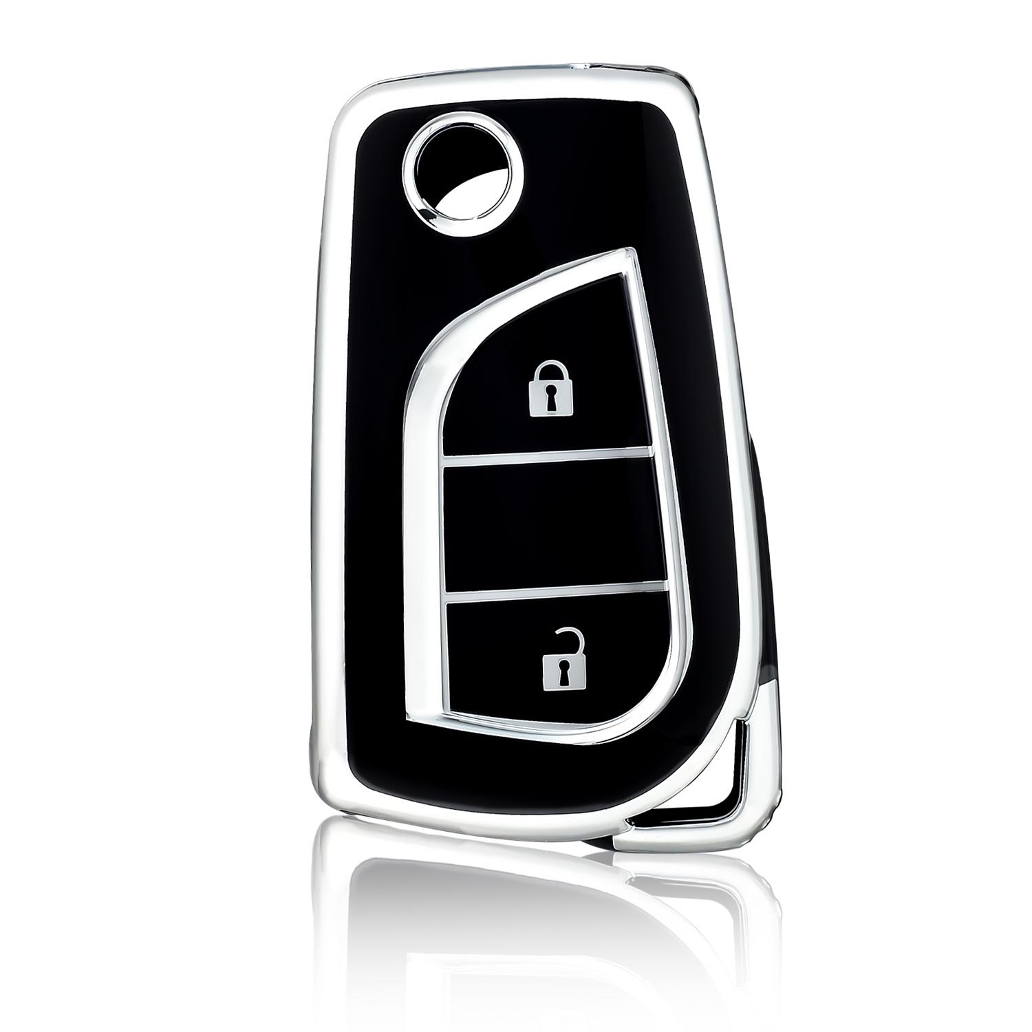 

Чехол для ключей с 2 кнопками, брелок для ключей для Toyota Auris Corolla Avensis Verso Yaris Aygo Scion TC IM Camry RAV4 Forturner Hilux