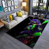 Futuristic Mecha on Black suitable as a non-slip mat for the living room or bedroom sofa