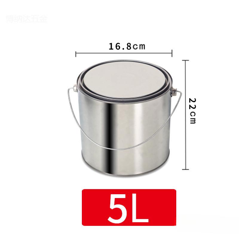 Secchio Vernice Lattice con Coperchio - Piccolo Contenitore Metallico Rotondo per Campionamento Asfalto (0.1-20L)