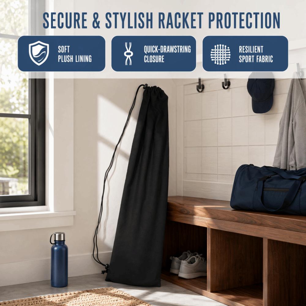 Black Racket Cover Soft Badminton Racquet Storage Bag Durable Badminton Racket Bag Sports Travel