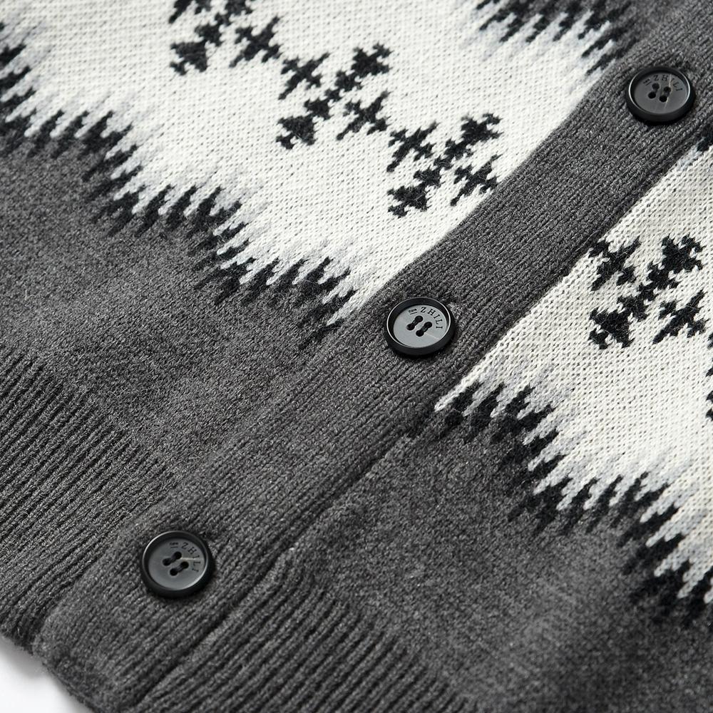 Pulover cu decolteu în V șal bărbați Pulover cardigan cu nasturi