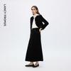 Lancy Women's Velvet Long Skirt