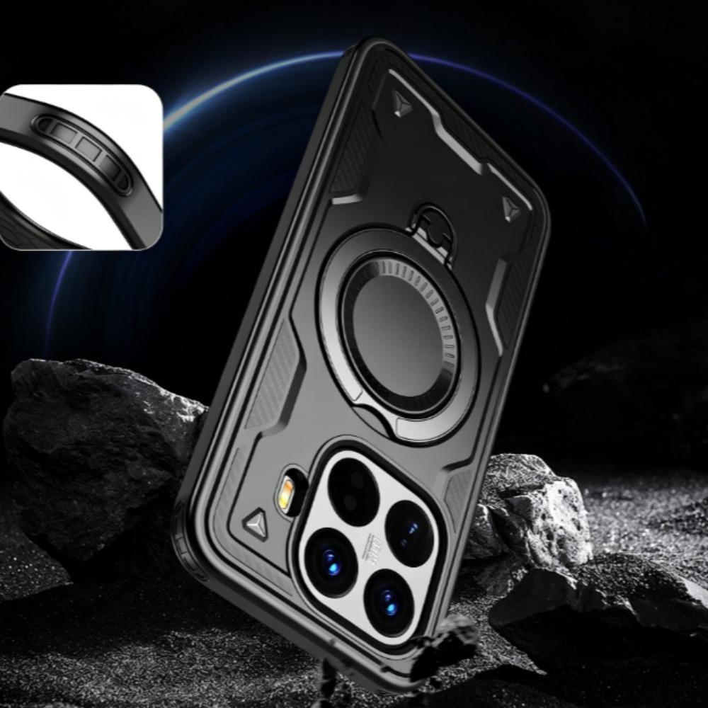 Robuste, stoßfeste Handyhülle mit Rüstungsdesign für Xiaomi 17 15T 14T Pro Max Magnetische drehbare Halterung Schutzhülle für MI 17 ProMax