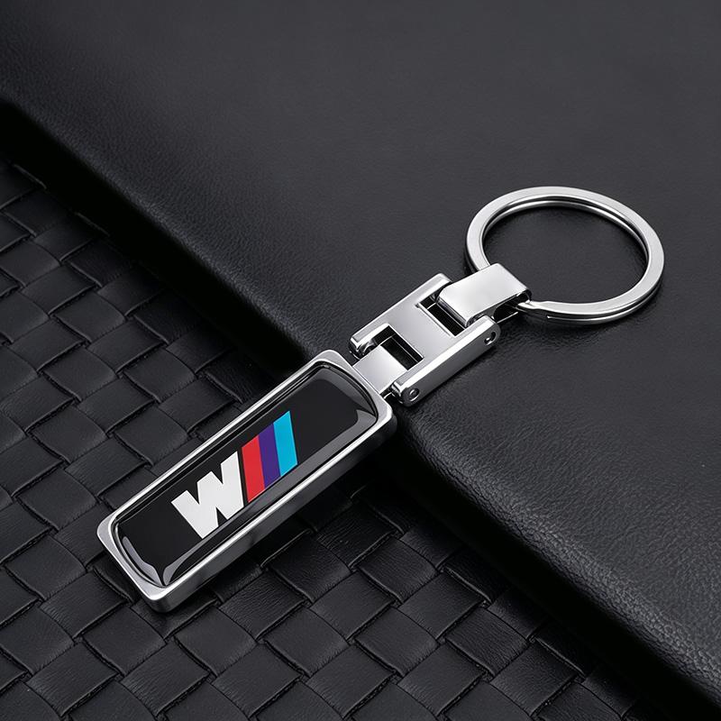 1Pcs Metal/Leather Keychain Hand-Woven Key Rope Key Ring Auto Emblem Accessories For BMW E90 E87 F30 E60 F01 F02 G20 X1 X3 X4 X5 rvsh75