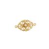 14K Gold Plated Double Circle Zircon Pendant Rhombus Charm DIY Lace Accessory