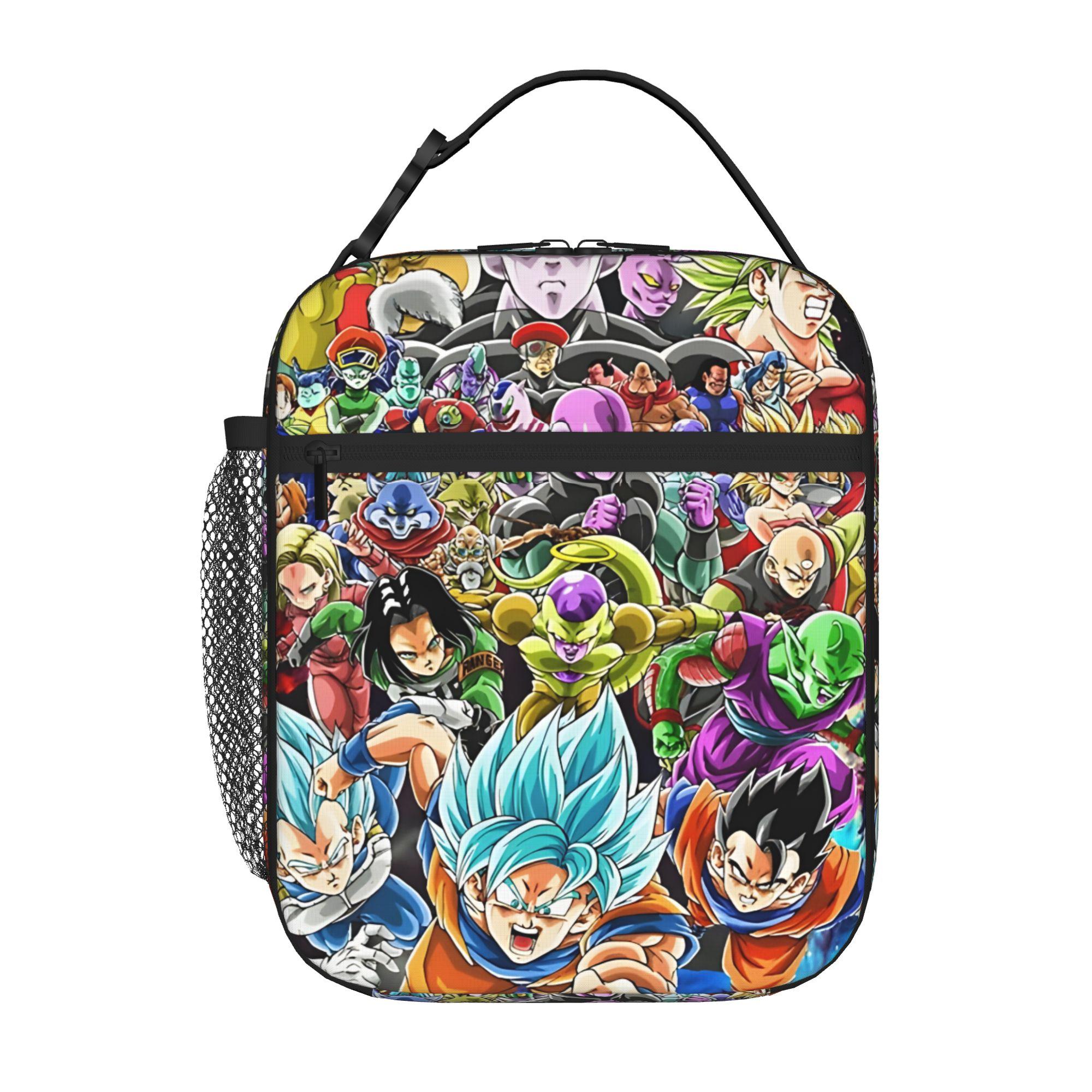 1 Piece Zipper Closure Dragon Ball Group Photo Storage Bag Pocket Dragon Ball School Lunch Food Box Reusable For Lunch Food Bag One Size