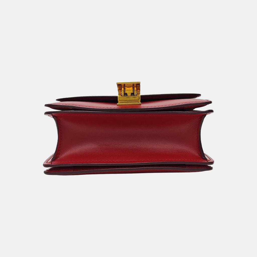 [Pre-Owned] Classic Box Series Gold Buckle Flap Polished Calfskin Tofu Bag - Very Good #799EU8