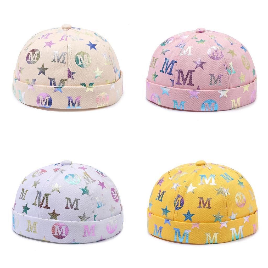 Graphics Printing Letter Bucket Hat Cotton Skullcap Breathable Fashion Cap Gift