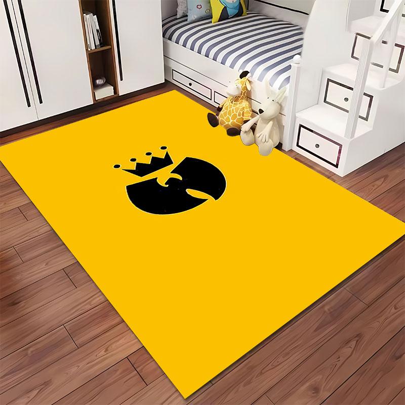 Yellow Carpet with Crown Logo suitable as a non-slip mat for the living room or bedroom sofa