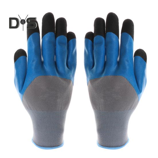 

2 шт. Защитные перчатки для рук, защитные рабочие перчатки, нескользящие, дышащие, износостойкие, универсального применения, садовые перчатки синий