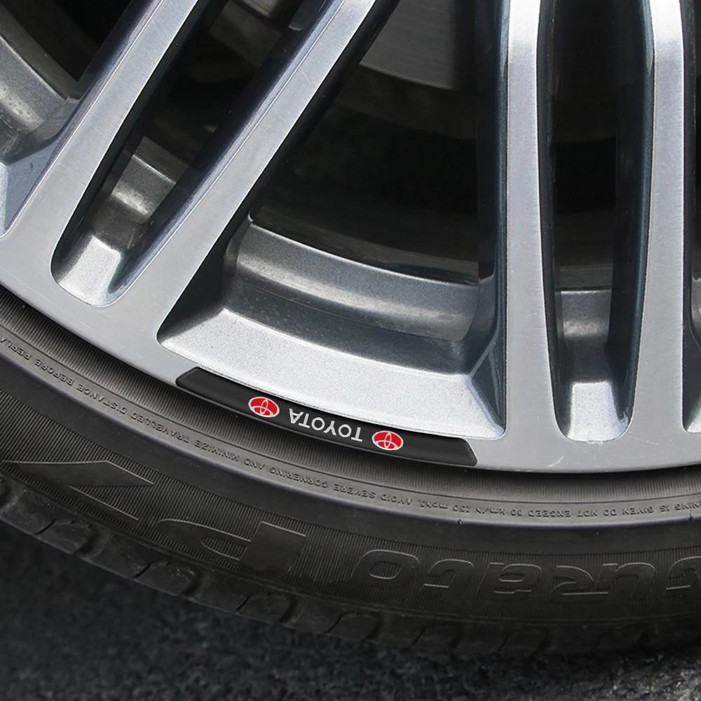 4 ks Hliníkové Samolepky pro Styling Auta Znak Náboje Kola Ráfky Dekor Pro Toyota Corolla Yaris Auris RAV4 Land Cruiser Camry Highlander