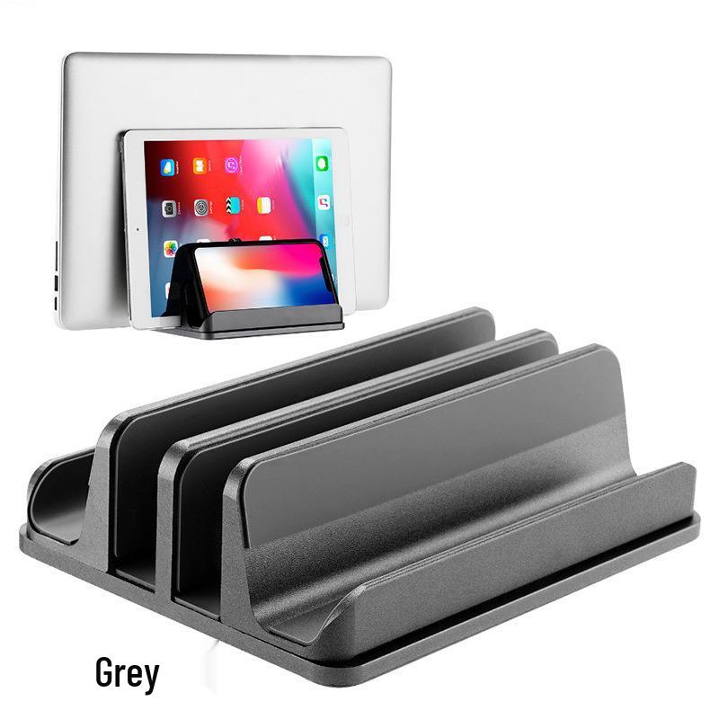 Vertical Metal Desk Storage Rack for Gaming Laptop, Macbook, iPad, and Tablets