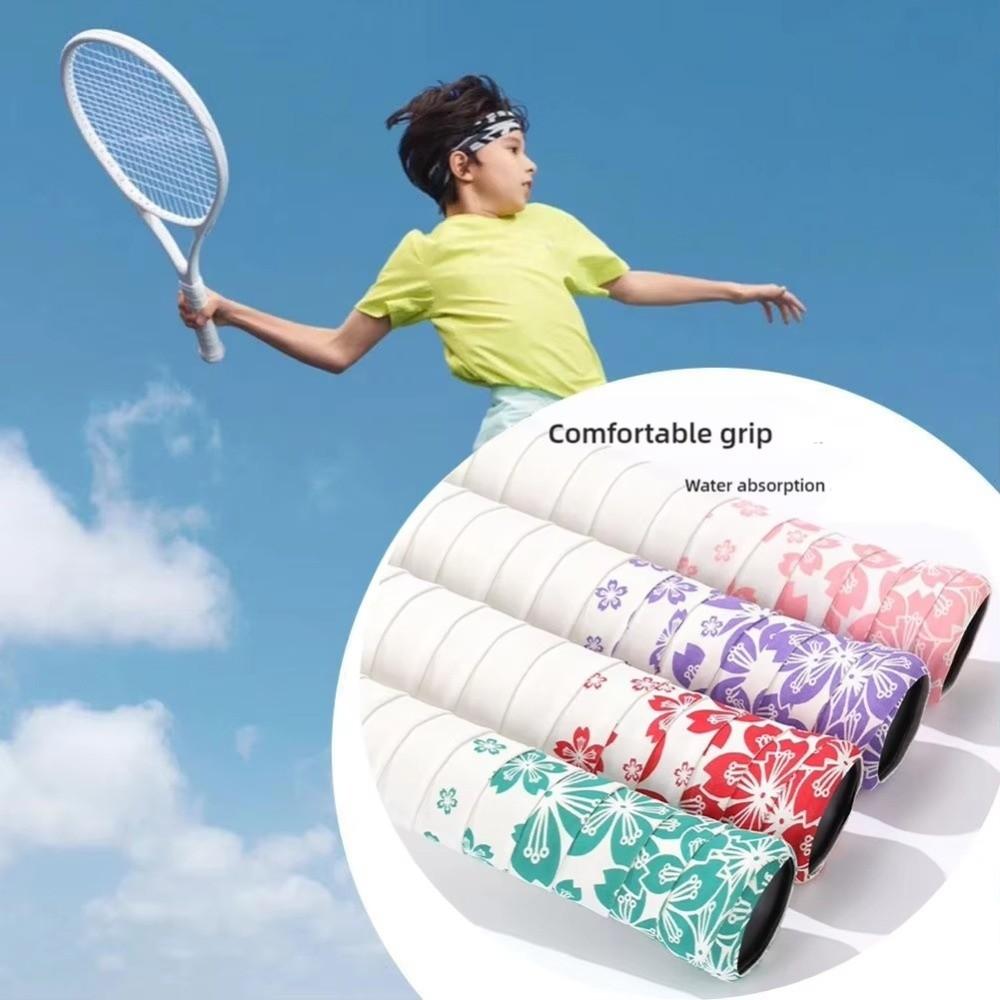 Sakura Print Badminton Racket Grips Wrap Non-Slip Tennis Racket Grip Tape  Racquet Supplies