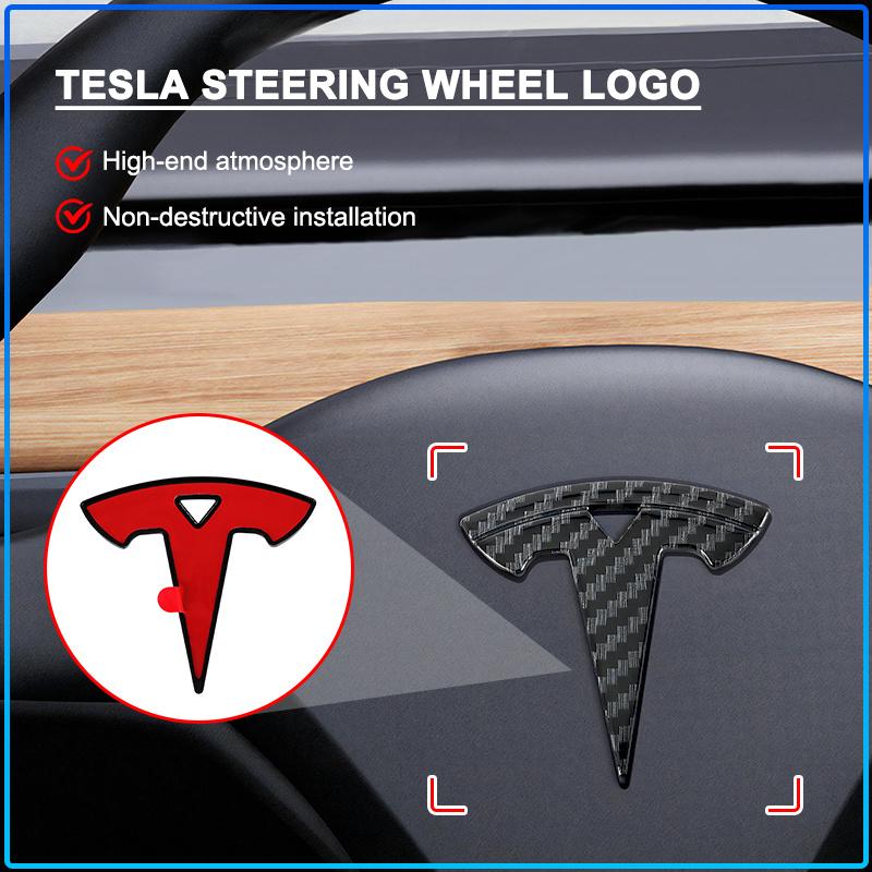 1pz Adesivo Emblema Centrale Volante Auto in ABS Per Tesla Model 3 S X Y Stile 2022 Roadster Invader Coil Mod WYE K80