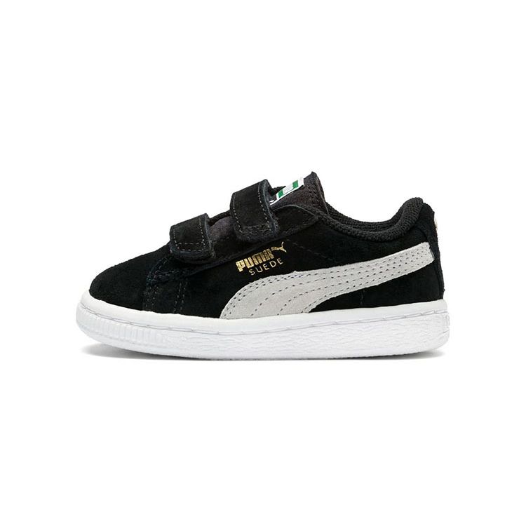 

Puma 2 липучки Удобные низкие кроссовки Детская обувь Черный Белый 356274-01 27