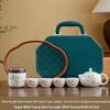 Xunyi Mutton-fat Jade Wisteria Xishi Pot Kung Fu Tea Set