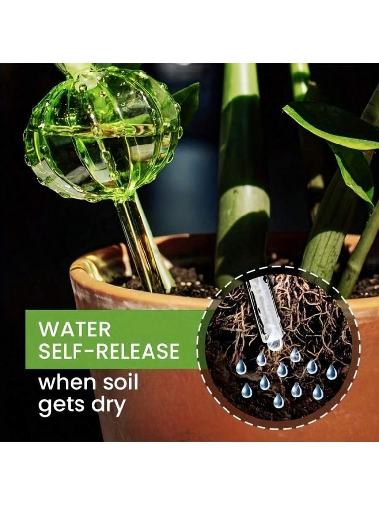3pcs Cactus Shaped Plant Automatic Watering Device, Cute Decorative Design