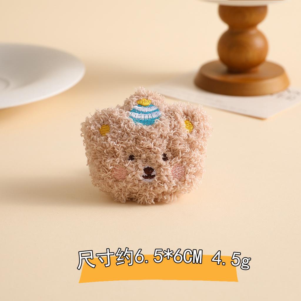 Bear Plush Brooch Cute Sweater Scarf Pendant Decorative Accessories Pin Clothes Accessories Doll Baby Pendant